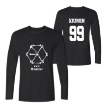 Exo Harajuku Camisas Feminina Monster T-Shirt Exo Harajuku Camisas Feminina Monster T-Shirt