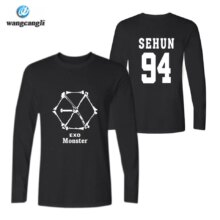 Exo Harajuku Camisas Feminina Monster T-Shirt Exo Harajuku Camisas Feminina Monster T-Shirt