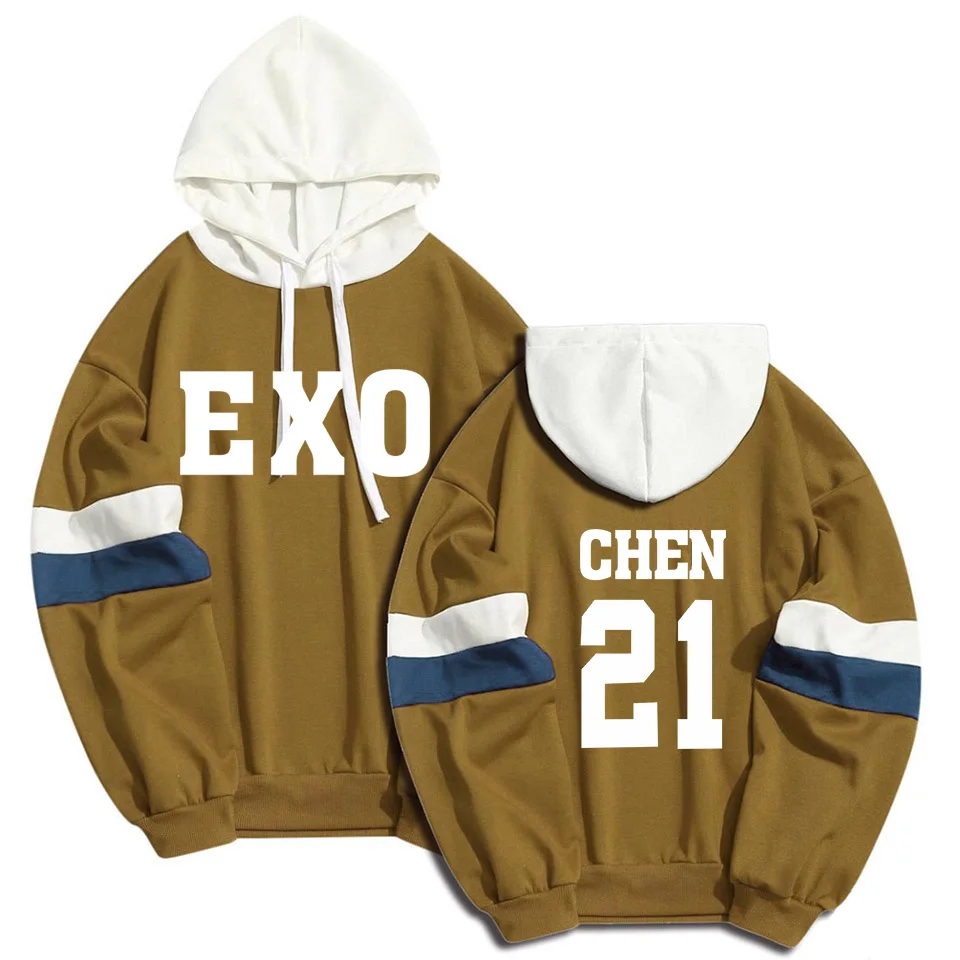 K-Pop Xiumin, Luhan, Chanyeol Exo Casual Hoodies K-Pop Xiumin, Luhan, Chanyeol Exo Casual Hoodies