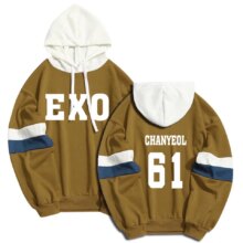 K-Pop Xiumin, Luhan, Chanyeol Exo Casual Hoodies K-Pop Xiumin, Luhan, Chanyeol Exo Casual Hoodies
