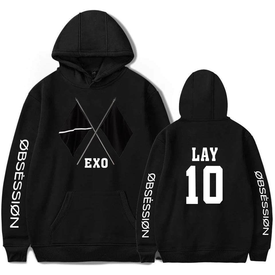 K-Pop Exo Printed Long Sleeve Casual Hoodies