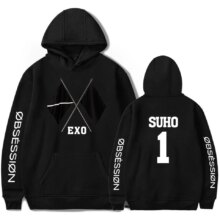 K-Pop Exo Printed Long Sleeve Casual Hoodies K-Pop Exo Printed Long Sleeve Casual Hoodies