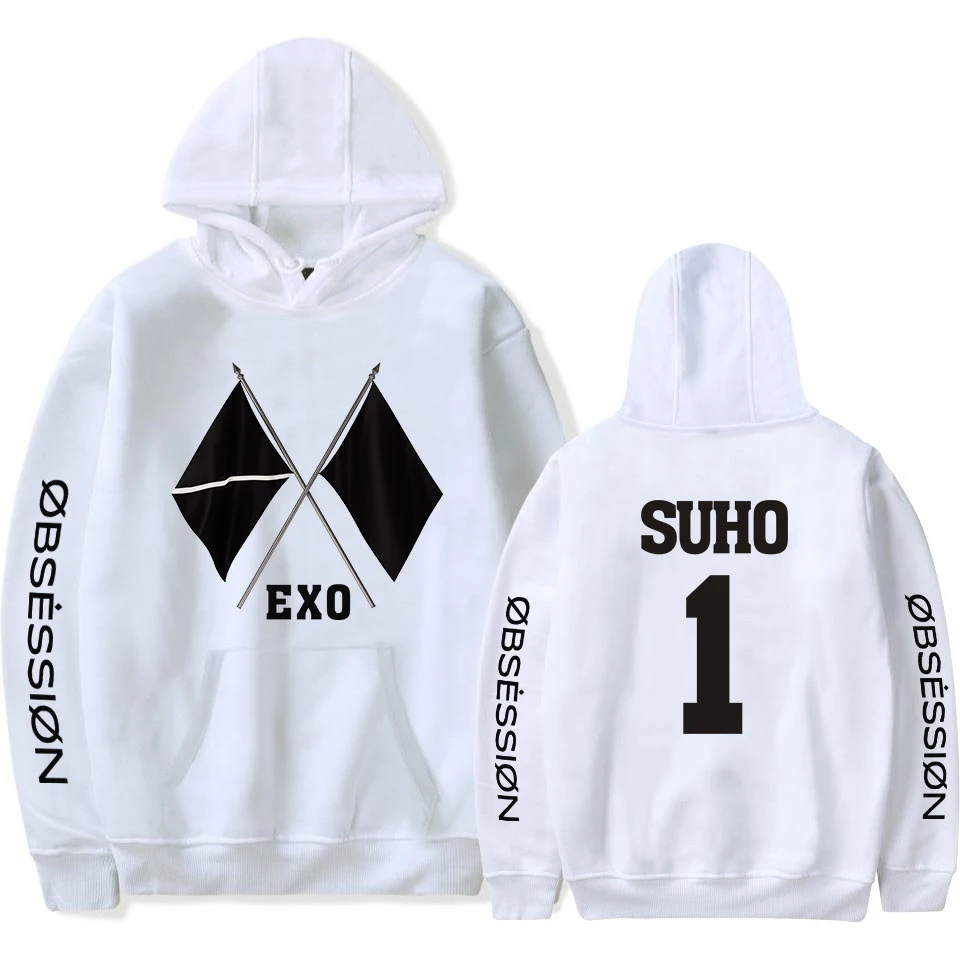 K-Pop Exo Printed Long Sleeve Casual Hoodies