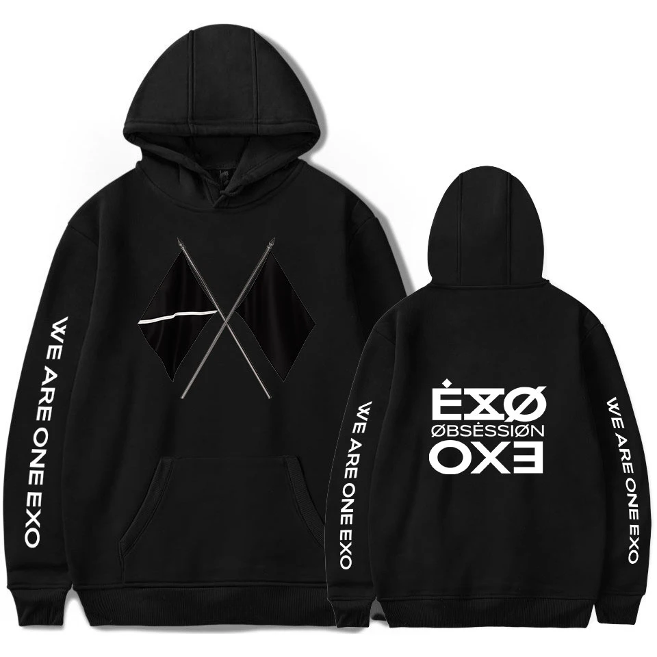 K-Pop Exo Printed Long Sleeve Casual Hoodies