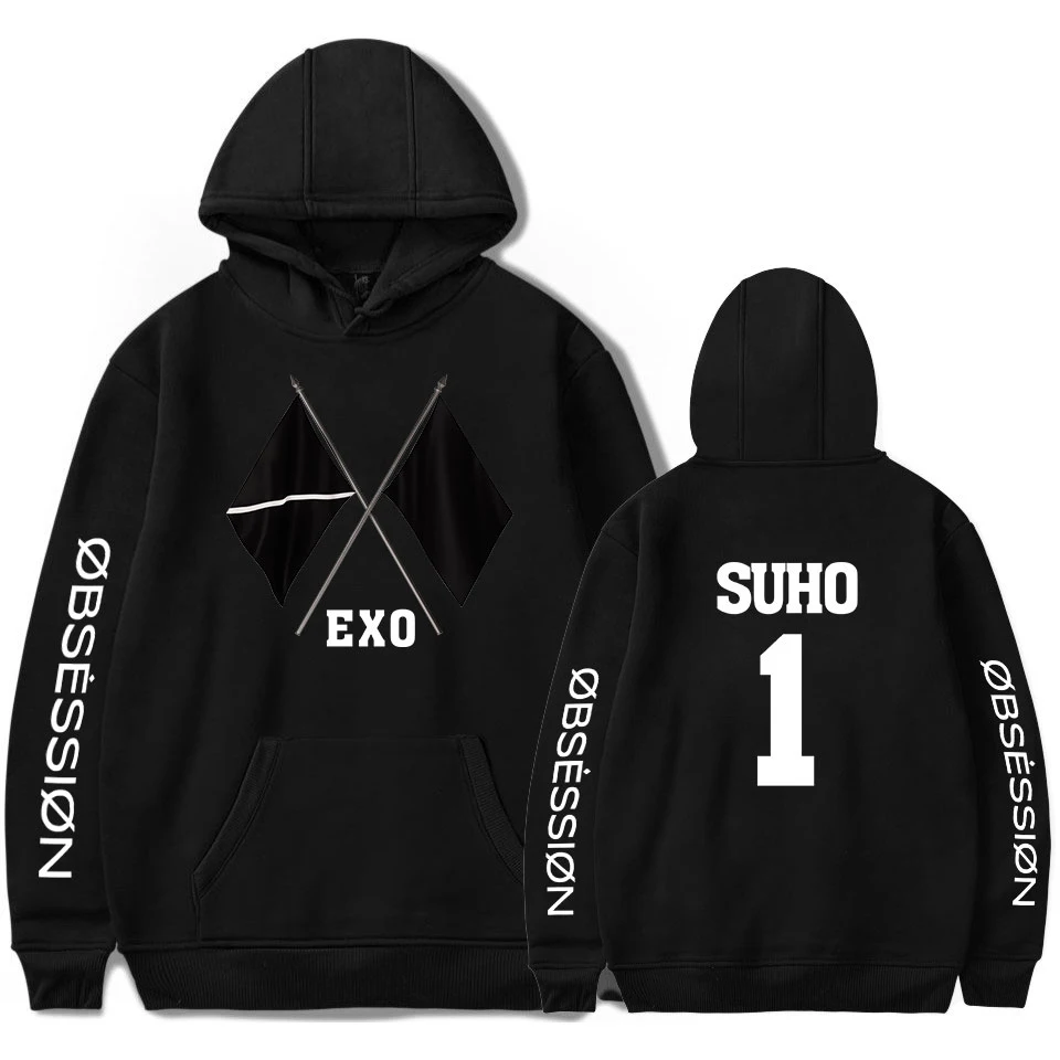K-Pop Exo Printed Long Sleeve Casual Hoodies