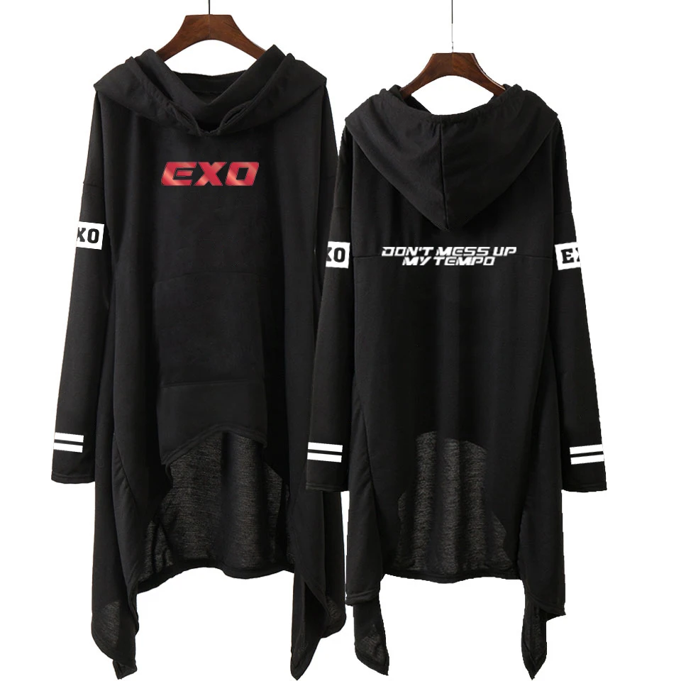 Exo Print Casual Long Sleeve & Skirt Hoodies