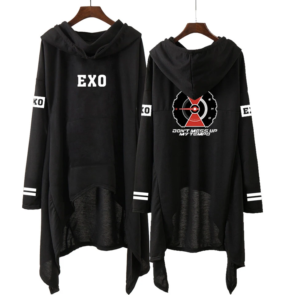 Exo Print Casual Long Sleeve & Skirt Hoodies