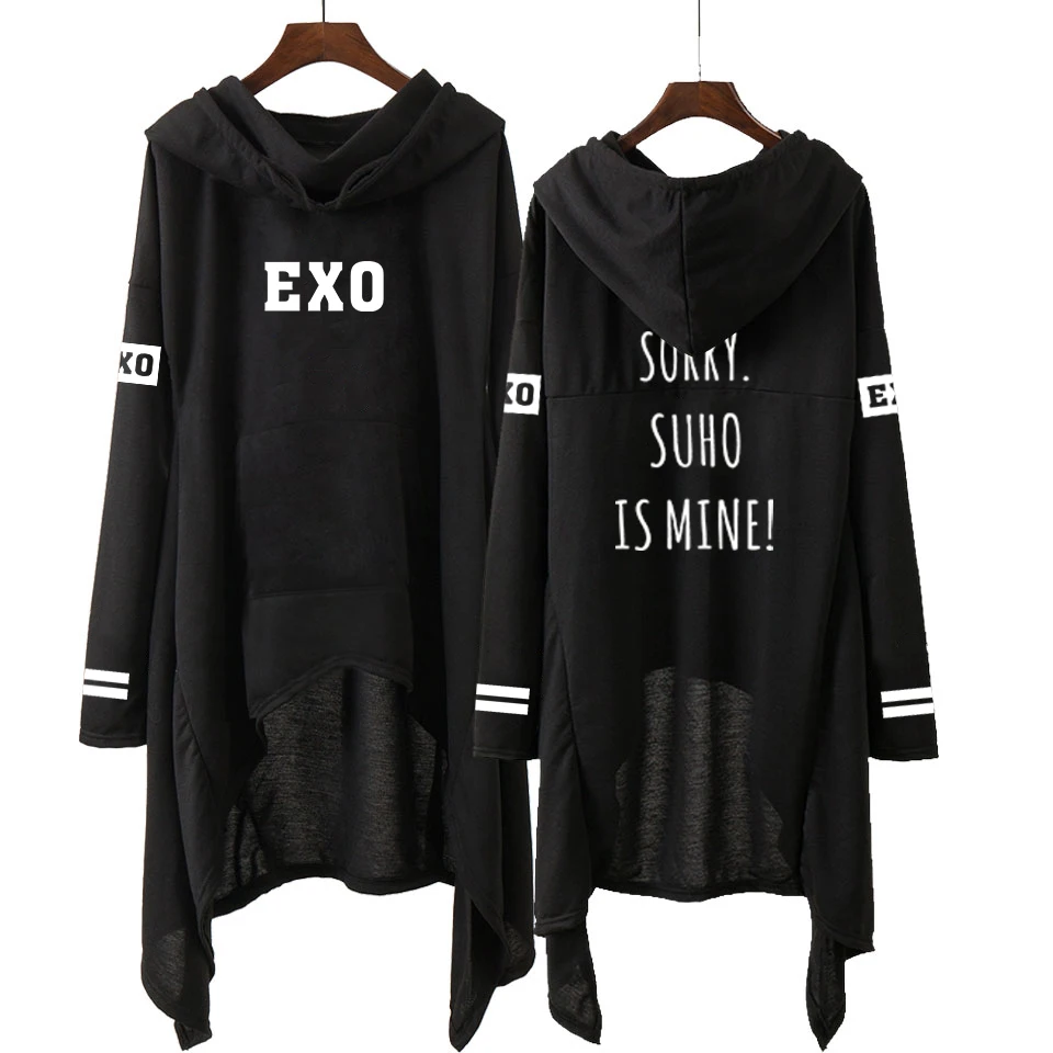 Exo Print Casual Long Sleeve & Skirt Hoodies
