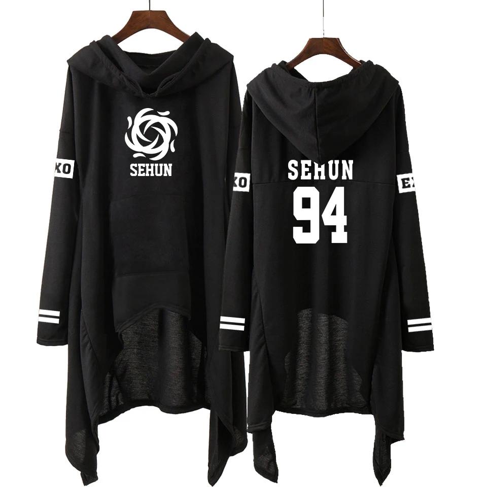 Exo Print Casual Long Sleeve & Skirt Hoodies