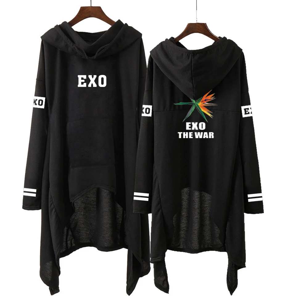 Exo Print Casual Long Sleeve & Skirt Hoodies