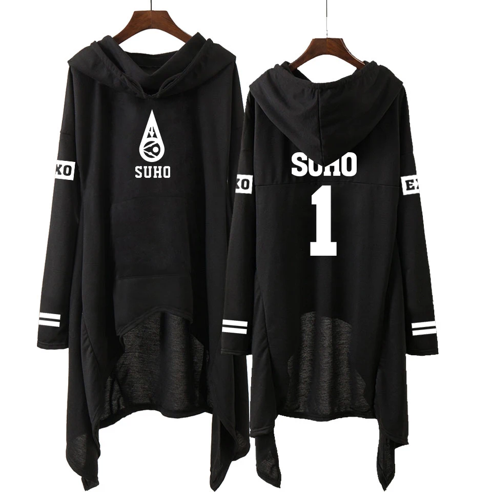 Exo Print Casual Long Sleeve & Skirt Hoodies