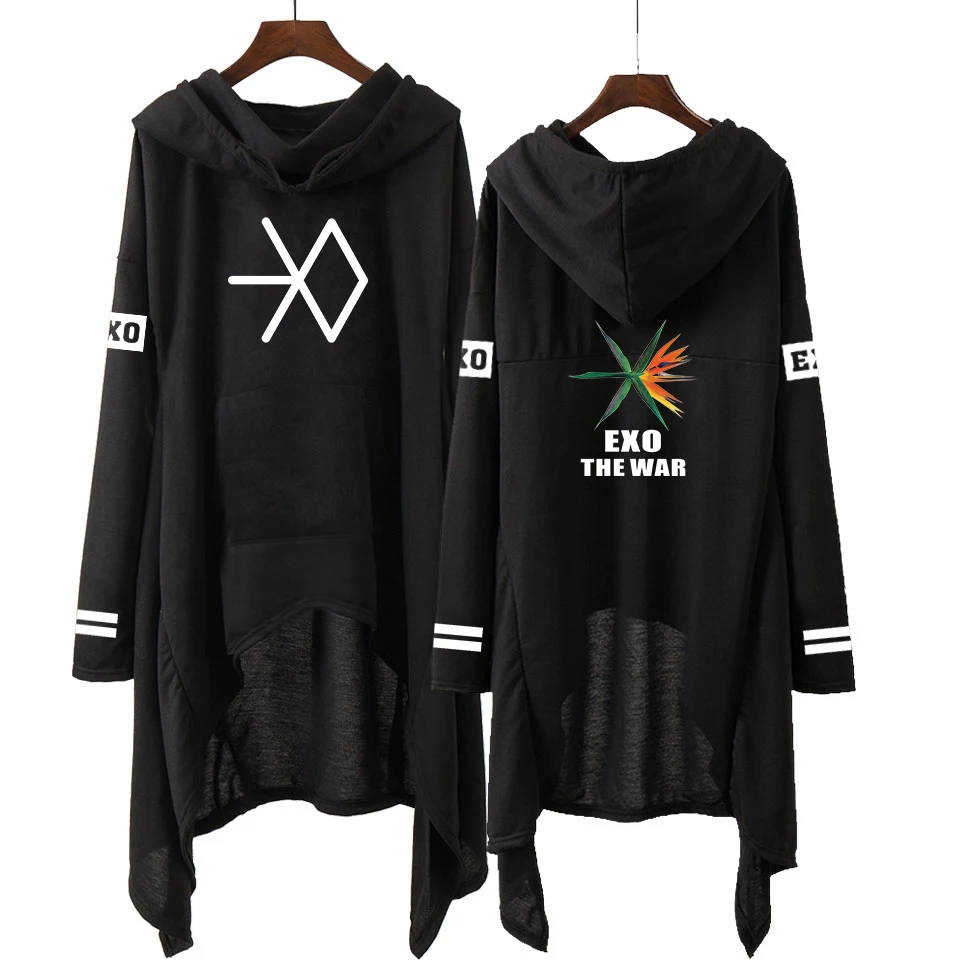 Exo Print Casual Long Sleeve & Skirt Hoodies
