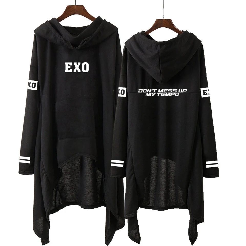 Exo Print Casual Long Sleeve & Skirt Hoodies