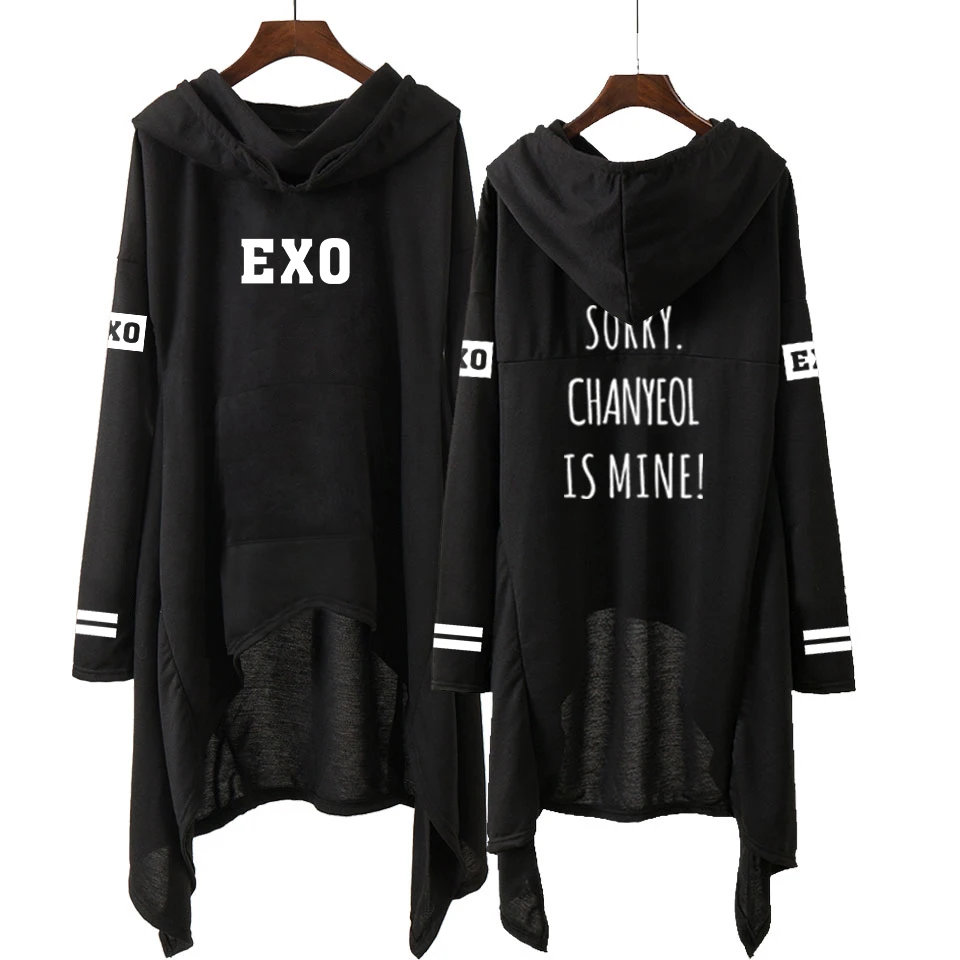 Exo Print Casual Long Sleeve & Skirt Hoodies