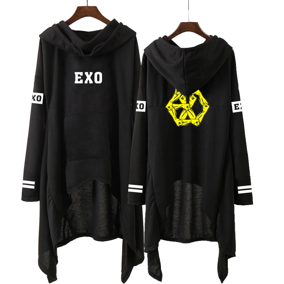 Exo Print Casual Long Sleeve & Skirt Hoodies