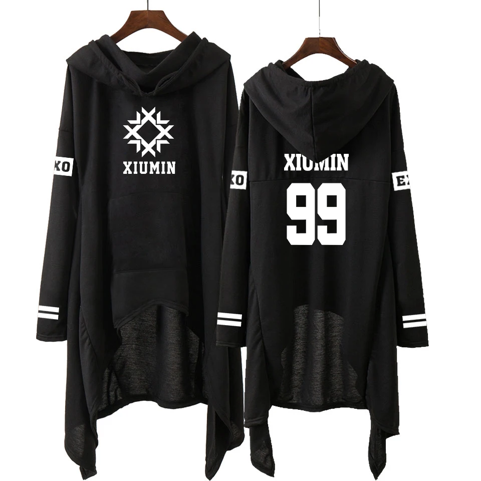 Exo Print Casual Long Sleeve & Skirt Hoodies