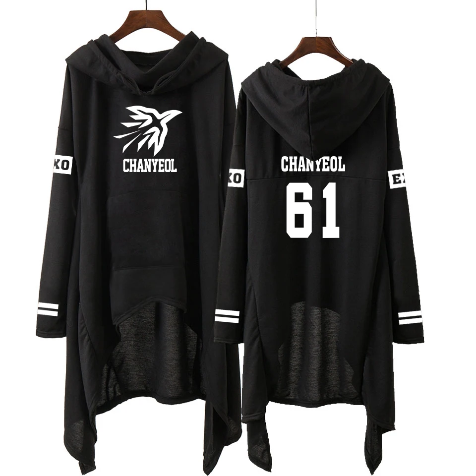 Exo Print Casual Long Sleeve & Skirt Hoodies