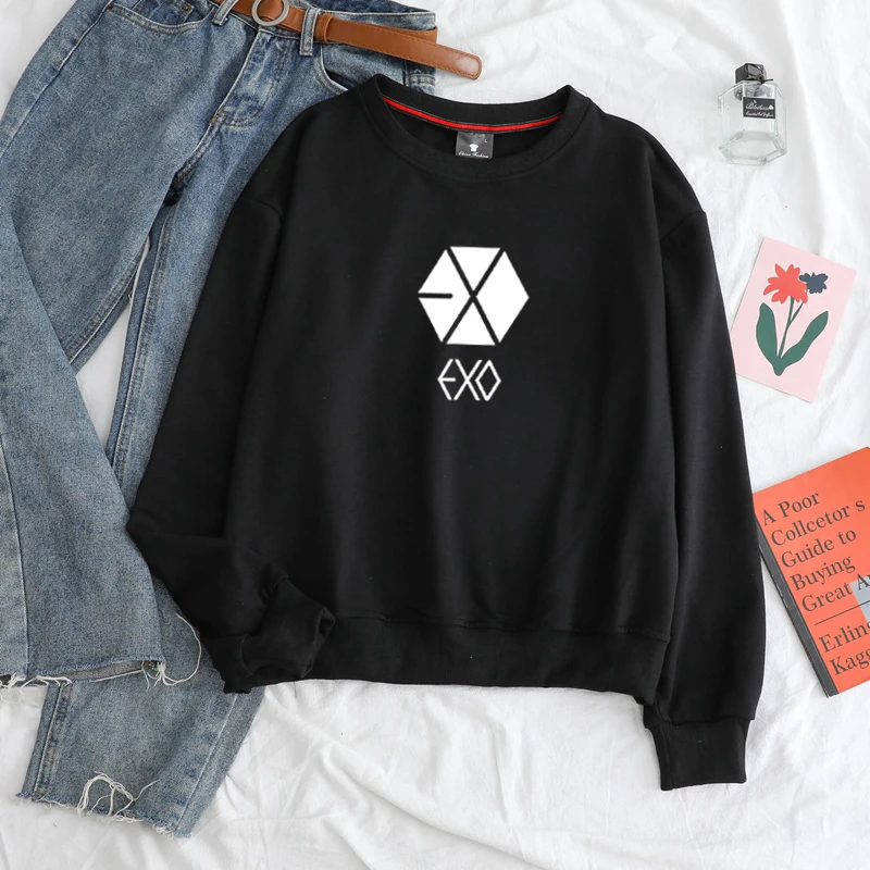 Exo High Quality Cotton O-Neck Unisex Sweatshirt Exo High Quality Cotton O-Neck Unisex Sweatshirt
