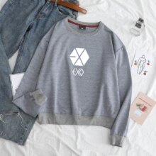Exo High Quality Cotton O-Neck Unisex Sweatshirt Exo High Quality Cotton O-Neck Unisex Sweatshirt
