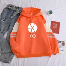 K-Pop Exo Print Casual Loose & Long Sleeve Hoodies K-Pop Exo Print Casual Loose & Long Sleeve Hoodies