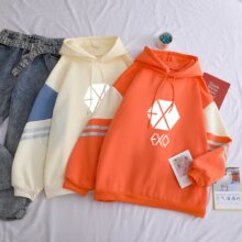 K-Pop Exo Print Casual Loose & Long Sleeve Hoodies K-Pop Exo Print Casual Loose & Long Sleeve Hoodies