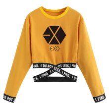 K-Pop Exo Harajuku Long Sleeve & O-Neck Unisex Sweatshirt K-Pop Exo Harajuku Long Sleeve & O-Neck Unisex Sweatshirt