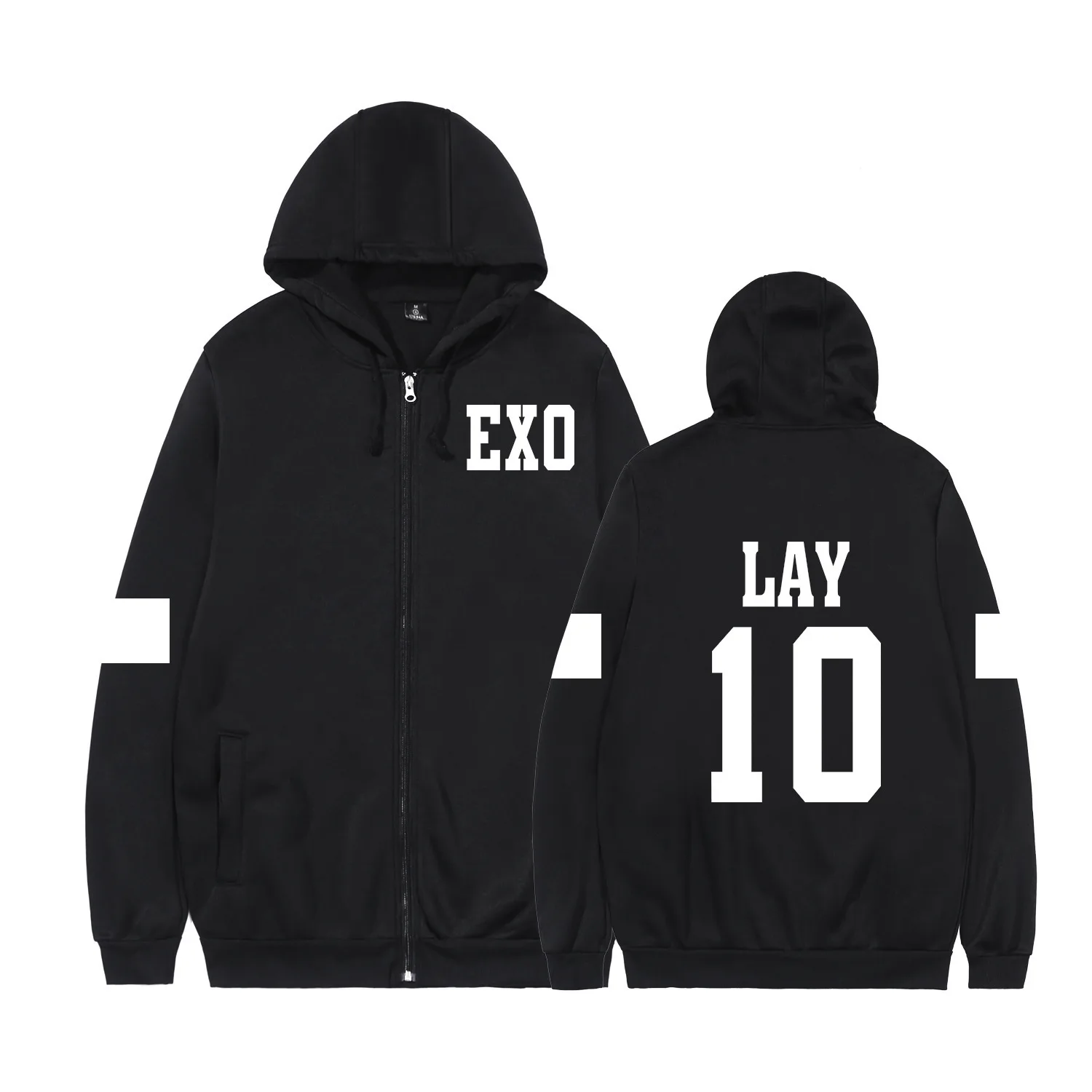 K-Pop Exo Zip-up Tao Chen Suho Sehun Xiumin Casual Hoodies