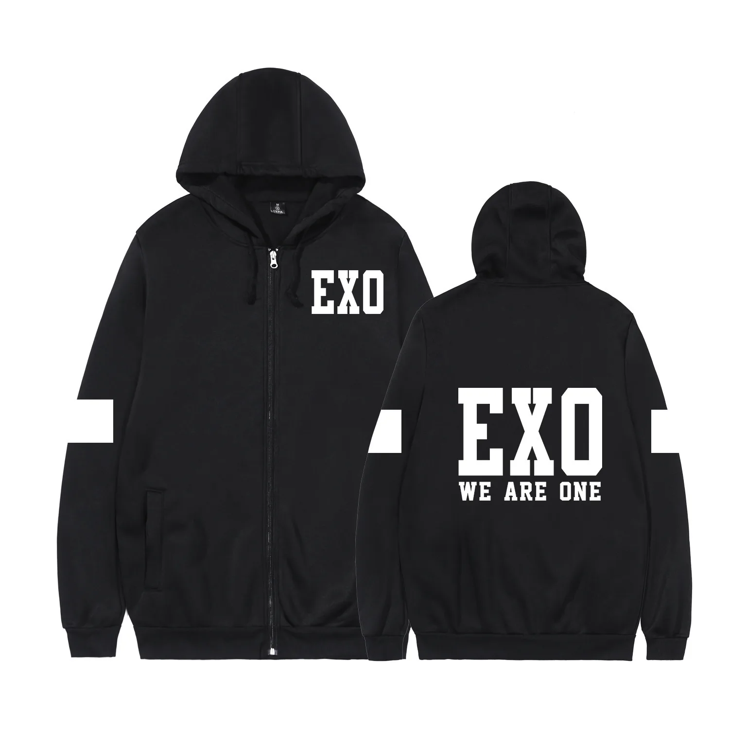 K-Pop Exo Zip-up Tao Chen Suho Sehun Xiumin Casual Hoodies