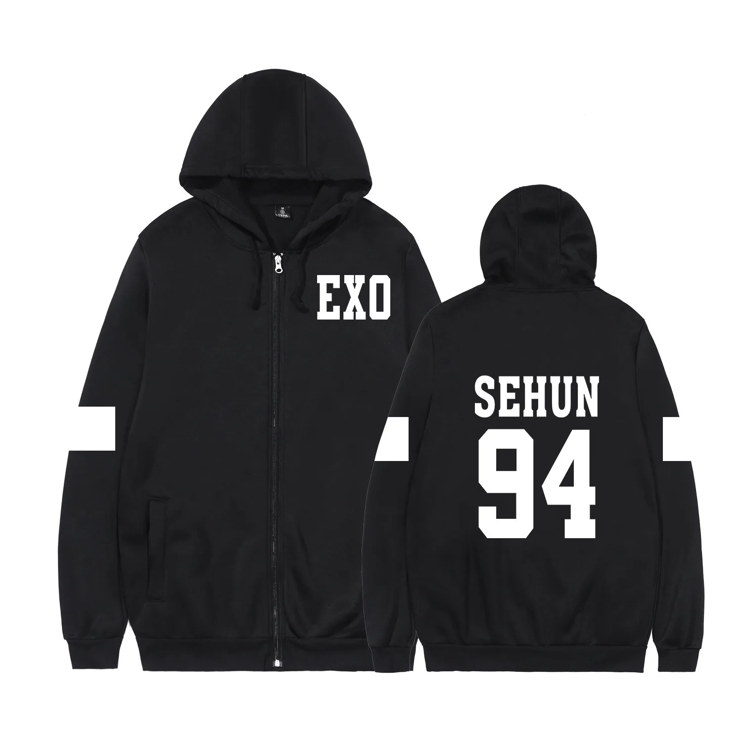 K-Pop Exo Zip-up Tao Chen Suho Sehun Xiumin Casual Hoodies
