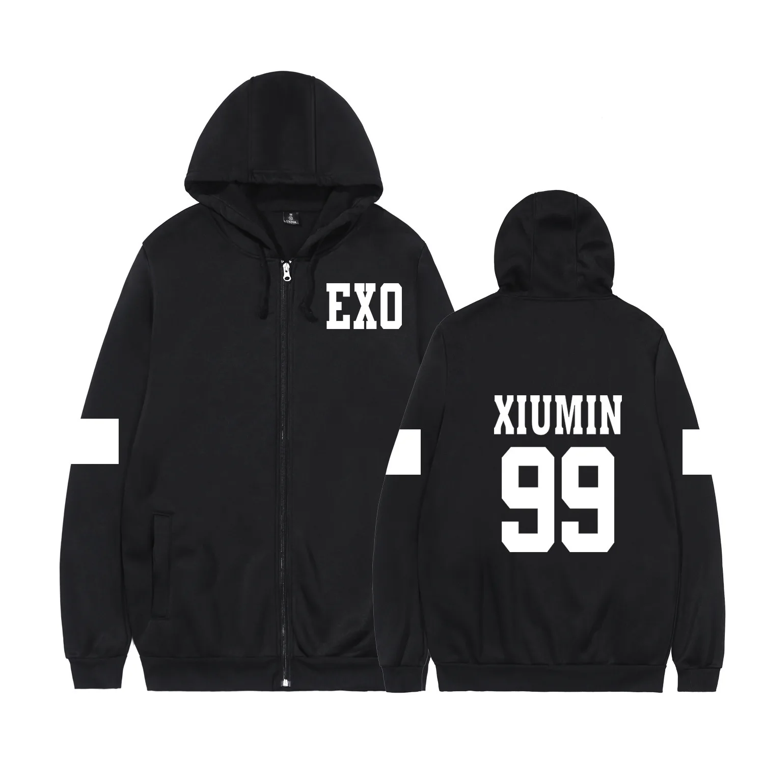 K-Pop Exo Zip-up Tao Chen Suho Sehun Xiumin Casual Hoodies