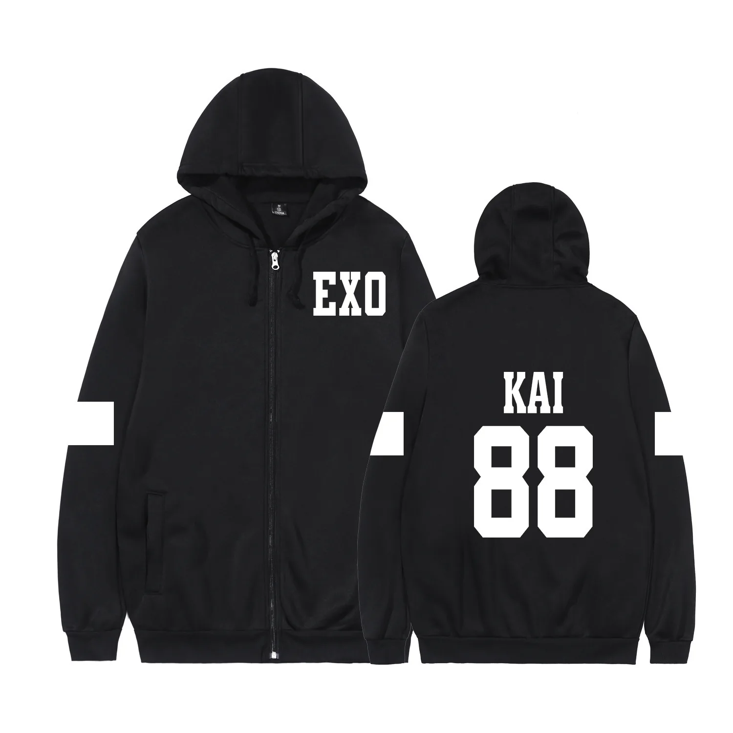 K-Pop Exo Zip-up Tao Chen Suho Sehun Xiumin Casual Hoodies