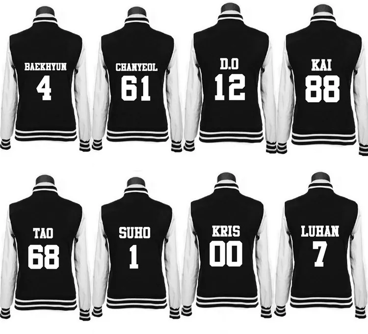 Exo Collar Casual Long Sleeve Sweatshirts For Women