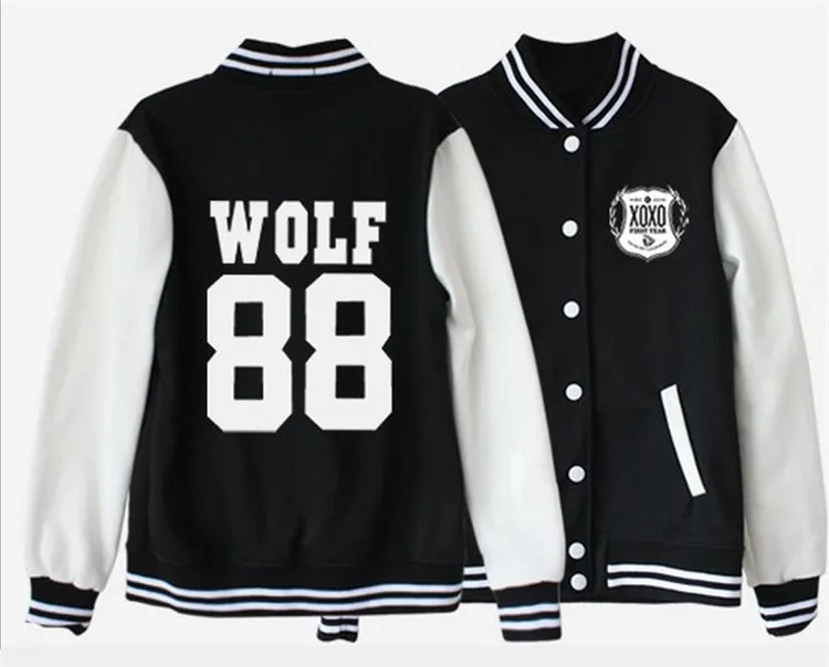 Exo Collar Casual Long Sleeve Sweatshirts For Women