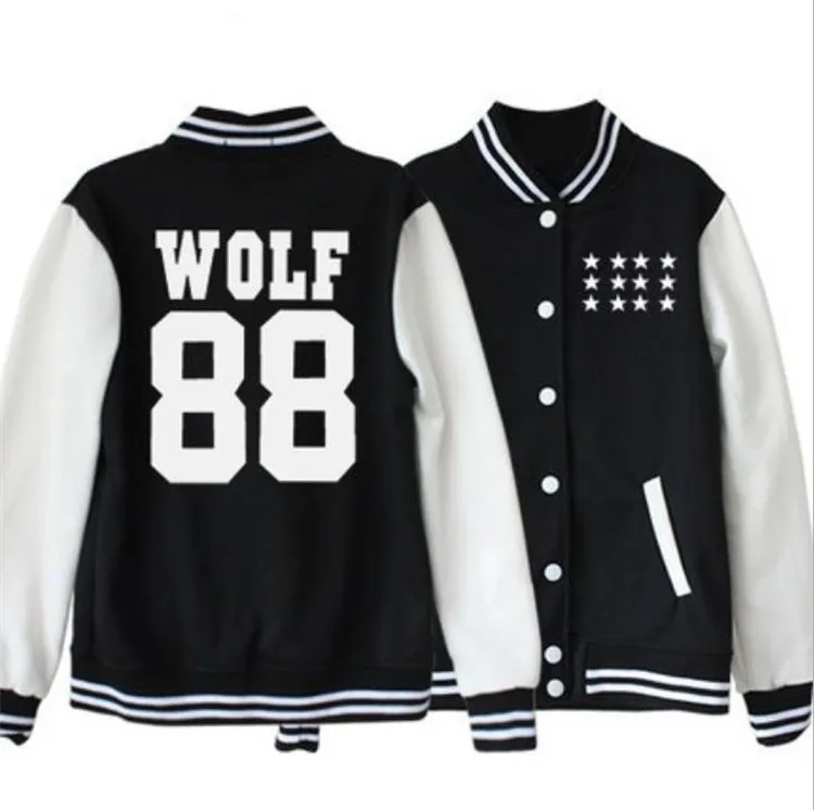 Exo Collar Casual Long Sleeve Sweatshirts For Women