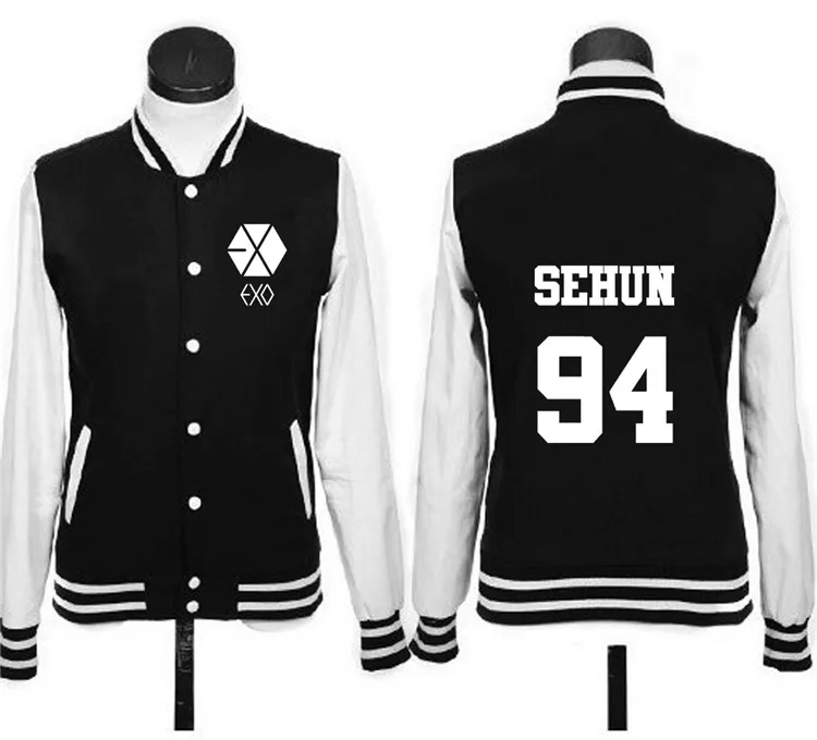 Exo Collar Casual Long Sleeve Sweatshirts For Women