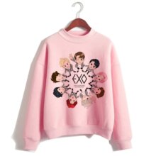 K-Pop Exo Harajuku Cartoon Design Streetwear For Women K-Pop Exo Harajuku Cartoon Design Streetwear For Women