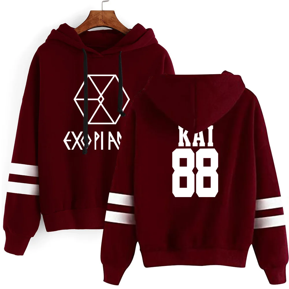 Exo Combination Printed Casual Hoodies Exo Combination Printed Casual Hoodies