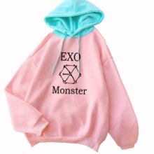Exo K-Pop Stitching Long Sleeve Casual Hoodies Exo K-Pop Stitching Long Sleeve Casual Hoodies