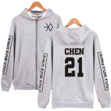 K-Pop Zipper Exo Chan Yeol Kris Unisex Hoodies K-Pop Zipper Exo Chan Yeol Kris Unisex Hoodies