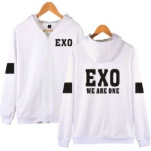 K-Pop EXO Unisex Zipper Casual Warm Hoodies K-Pop EXO Unisex Zipper Casual Warm Hoodies