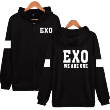 K-Pop EXO Unisex Zipper Casual Warm Hoodies K-Pop EXO Unisex Zipper Casual Warm Hoodies