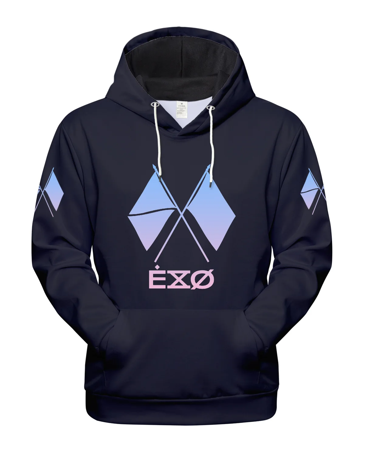EXO Harajuku Printed Unisex Casual Long Sleeve Hoodies EXO Harajuku Printed Unisex Casual Long Sleeve Hoodies