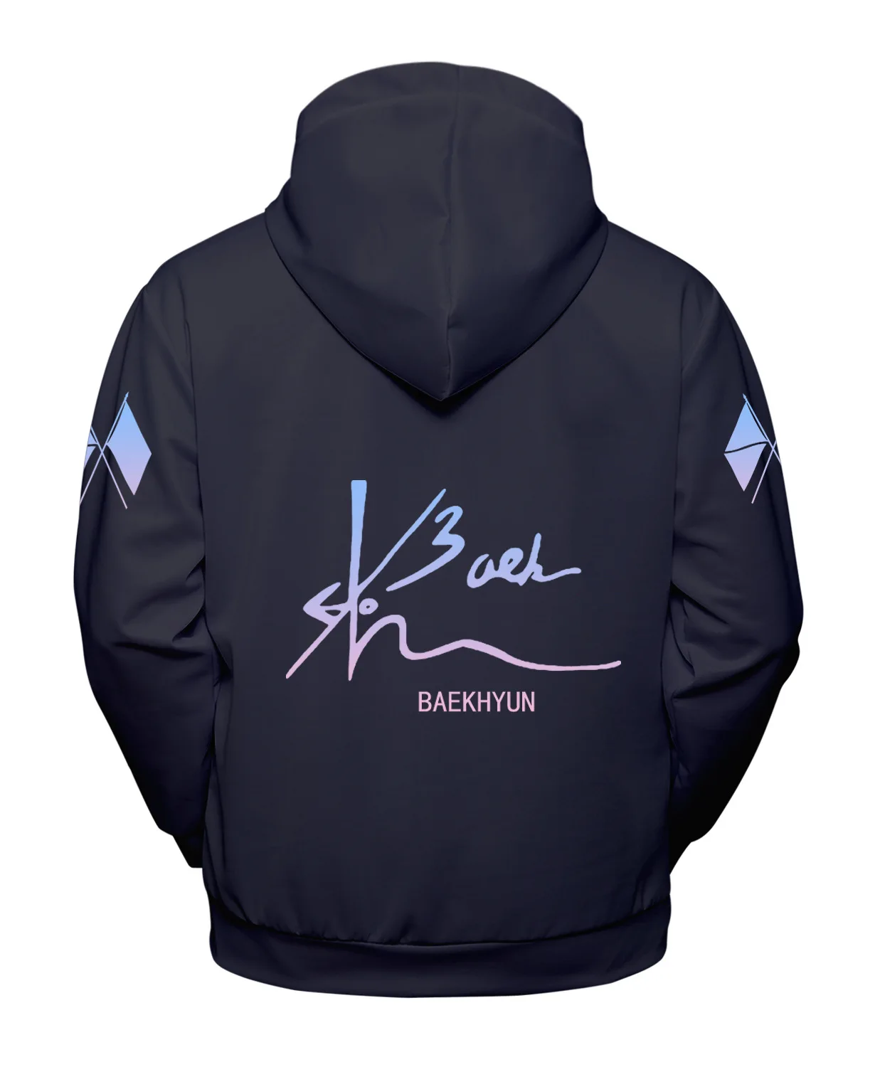 EXO Harajuku Printed Unisex Casual Long Sleeve Hoodies EXO Harajuku Printed Unisex Casual Long Sleeve Hoodies