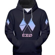EXO Harajuku Printed Unisex Casual Long Sleeve Hoodies EXO Harajuku Printed Unisex Casual Long Sleeve Hoodies
