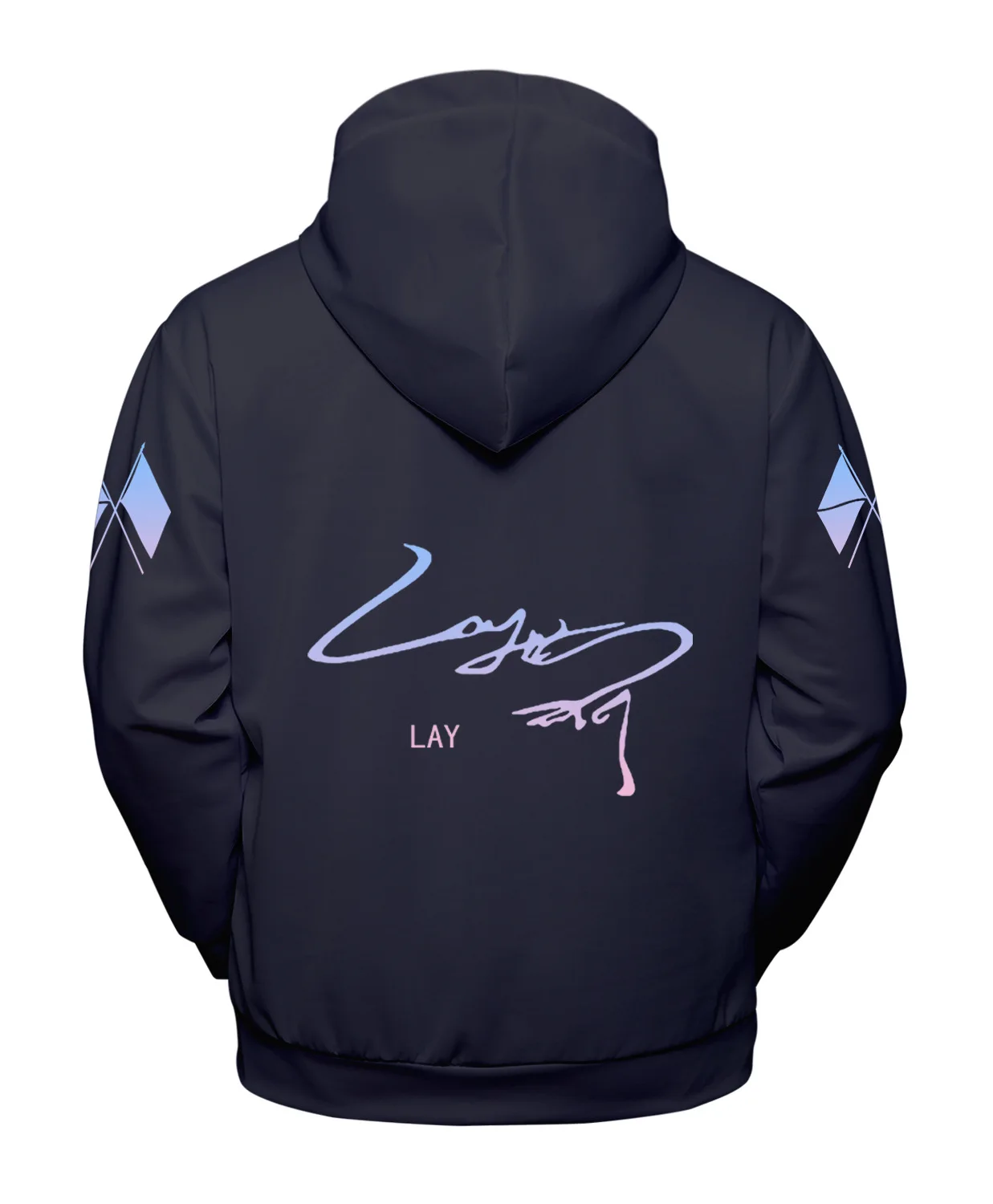 EXO Harajuku Printed Unisex Casual Long Sleeve Hoodies EXO Harajuku Printed Unisex Casual Long Sleeve Hoodies