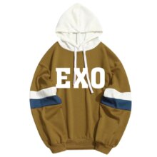 K-Pop EXO Unisex Patchwork Hoodies K-Pop EXO Unisex Patchwork Hoodies