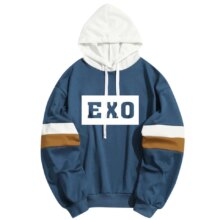 K-Pop EXO Unisex Patchwork Hoodies K-Pop EXO Unisex Patchwork Hoodies