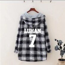 K-Pop EXO Lattice Casual Hoodies For Women K-Pop EXO Lattice Casual Hoodies For Women