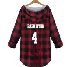 K-Pop EXO Lattice Casual Hoodies For Women K-Pop EXO Lattice Casual Hoodies For Women