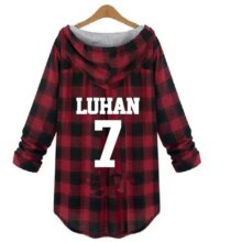 K-Pop EXO Lattice Casual Hoodies For Women K-Pop EXO Lattice Casual Hoodies For Women
